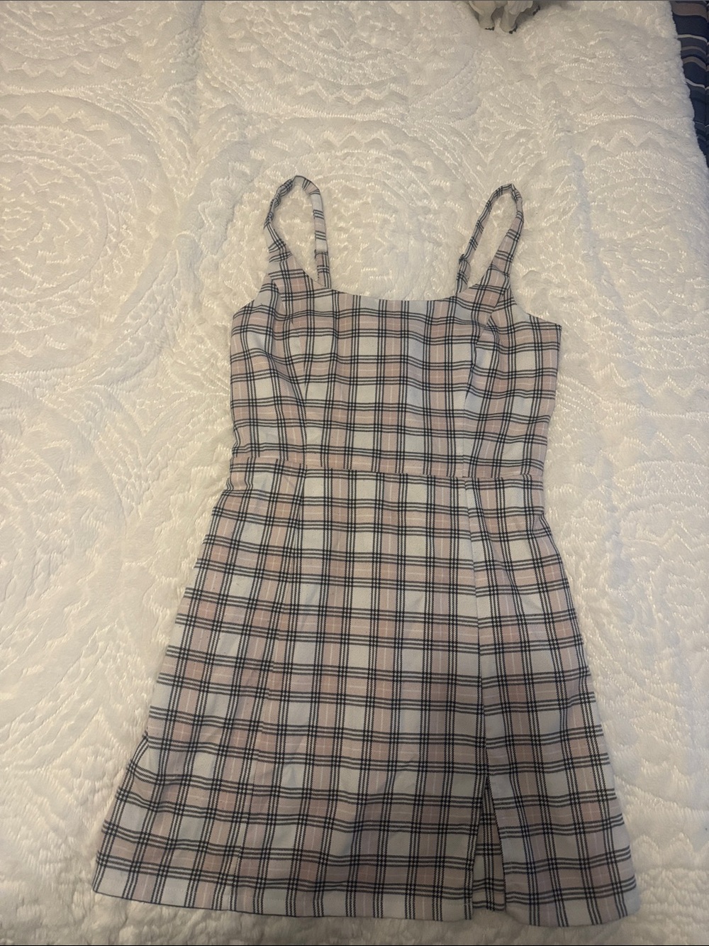 Aeropostale Pink and Black Plaid Mini Dress